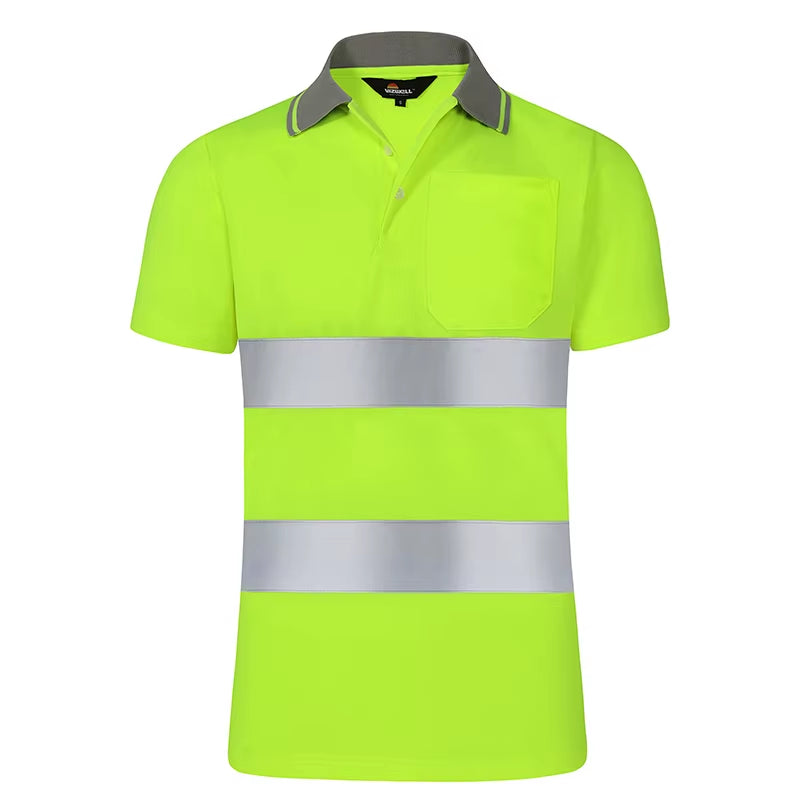 Reflective T Shirt Men High Visibility Reflective Safety Shirt Hi Vis Workwear Clothes Work Shop Shirt Men Mechanic