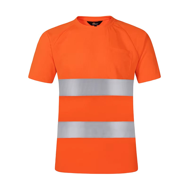 Reflective T Shirt Men High Visibility Reflective Safety Shirt Hi Vis Workwear Clothes Work Shop Shirt Men Mechanic