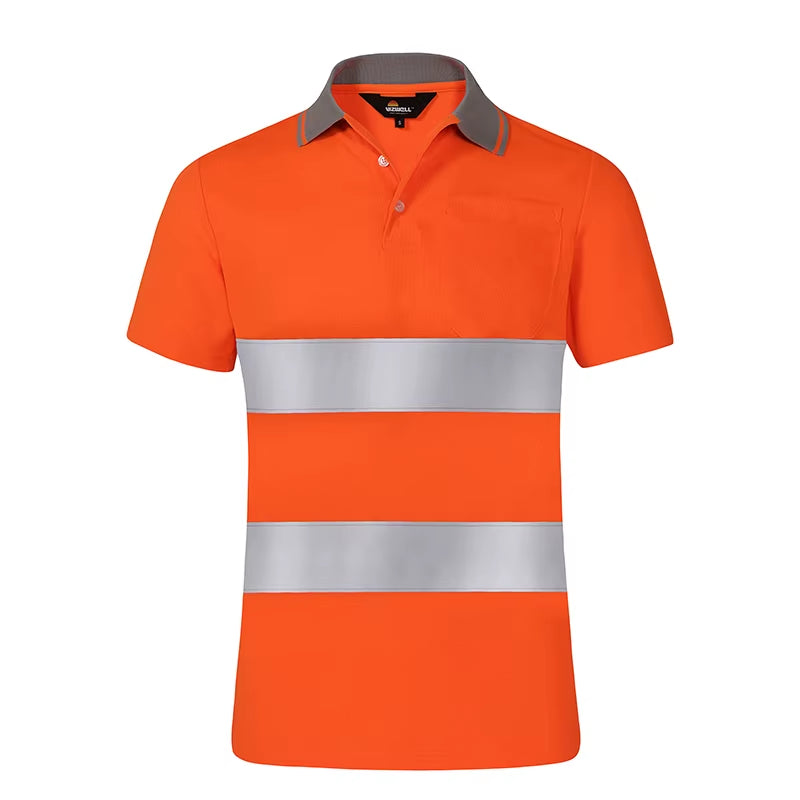 Reflective T Shirt Men High Visibility Reflective Safety Shirt Hi Vis Workwear Clothes Work Shop Shirt Men Mechanic