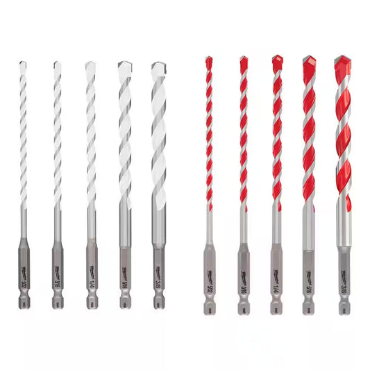 SHOCKWAVE Carbide Multi-Material Drill Bits Set (10-Pack)