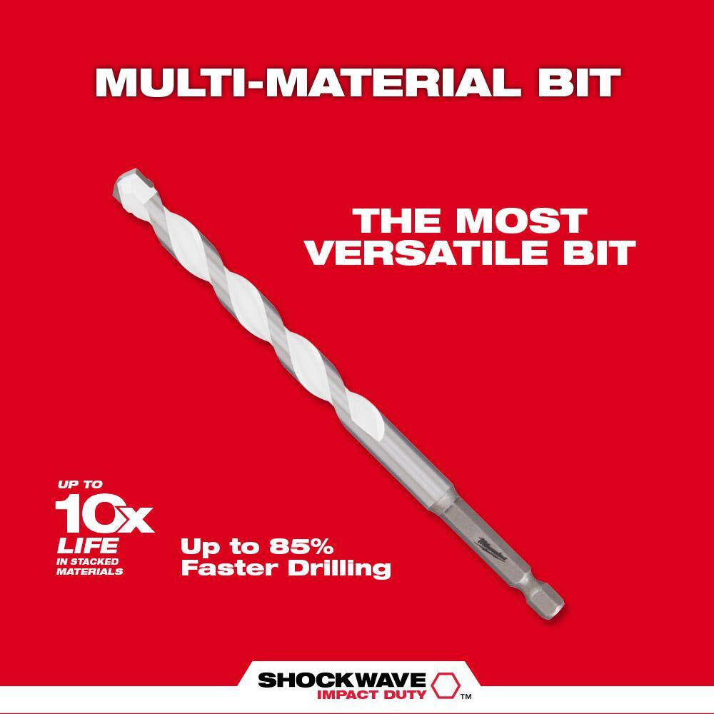SHOCKWAVE Carbide Multi-Material Drill Bits Set (10-Pack)