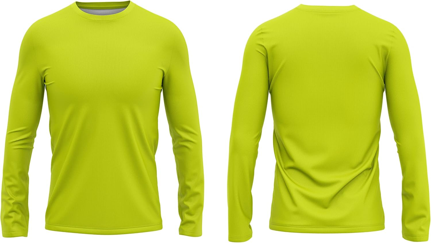 High Visibility Shirts for Men 100% Polyester UPF40+ Long Sleeve Safety Construction Work Shirts