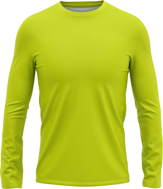 High Visibility Shirts for Men 100% Polyester UPF40+ Long Sleeve Safety Construction Work Shirts