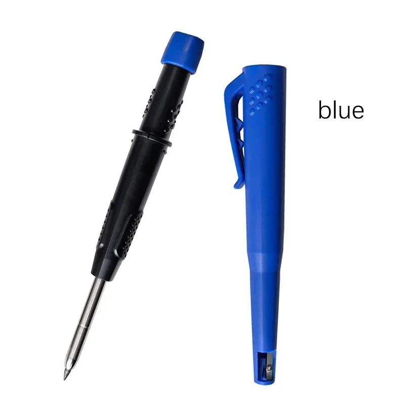 New 2-In-1 Solid Carpenter Pencils with Sharpener Carpenter 2.8Mm Solid Mechanical Pencils Marking Tools Construction/Carpenters