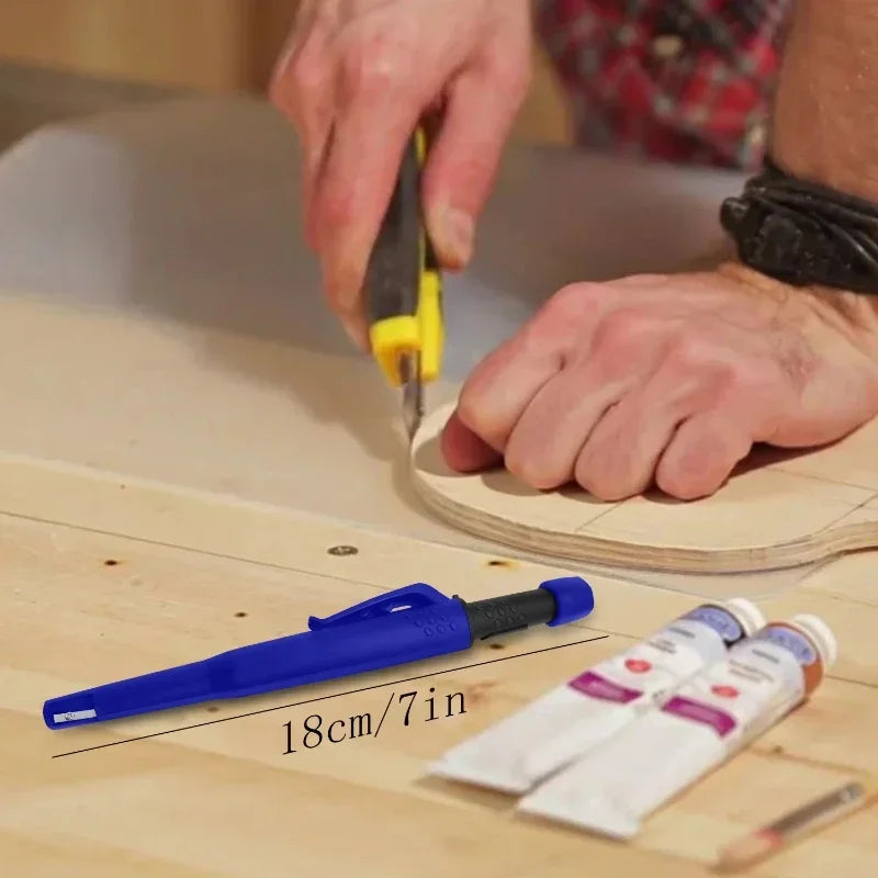 New 2-In-1 Solid Carpenter Pencils with Sharpener Carpenter 2.8Mm Solid Mechanical Pencils Marking Tools Construction/Carpenters
