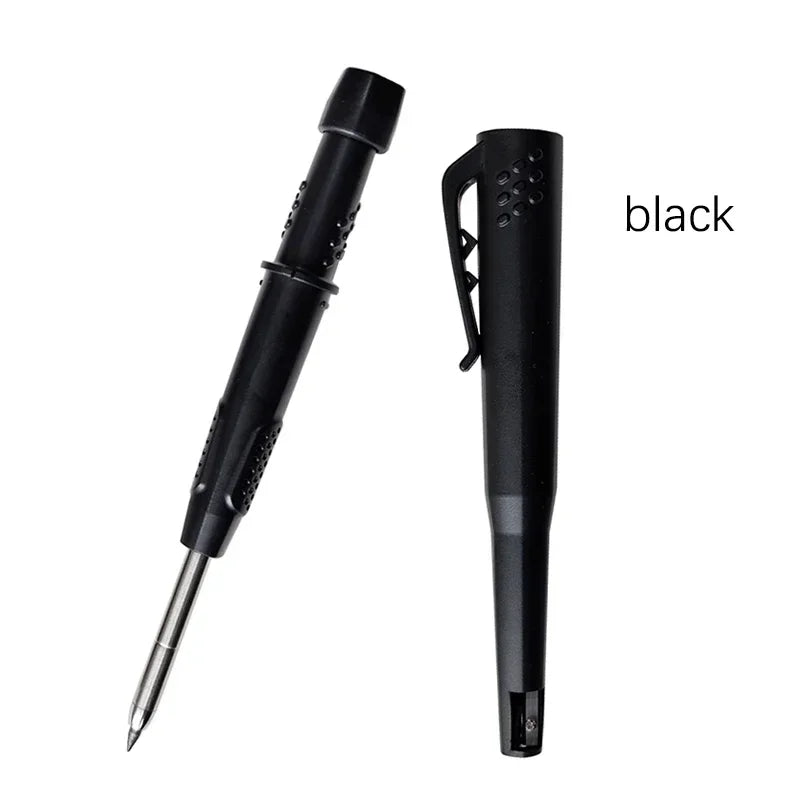 New 2-In-1 Solid Carpenter Pencils with Sharpener Carpenter 2.8Mm Solid Mechanical Pencils Marking Tools Construction/Carpenters