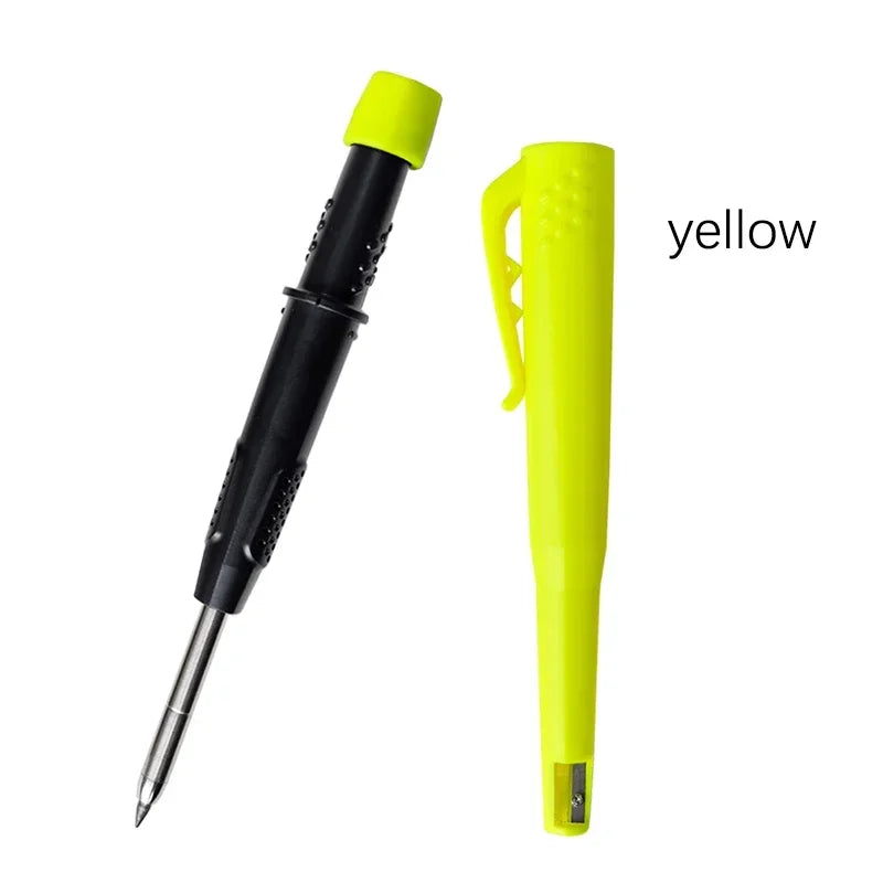 New 2-In-1 Solid Carpenter Pencils with Sharpener Carpenter 2.8Mm Solid Mechanical Pencils Marking Tools Construction/Carpenters