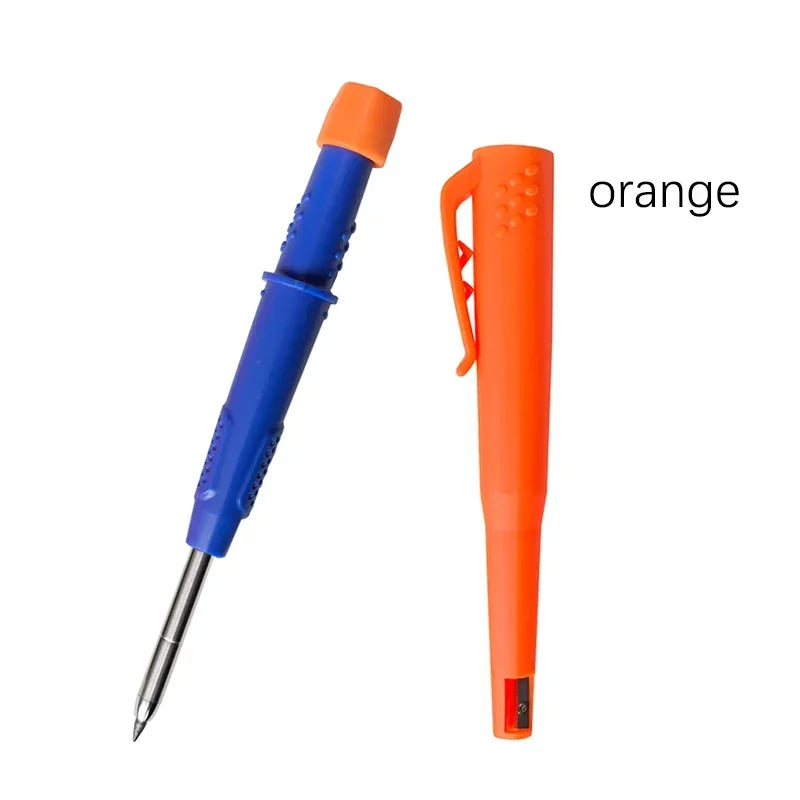 New 2-In-1 Solid Carpenter Pencils with Sharpener Carpenter 2.8Mm Solid Mechanical Pencils Marking Tools Construction/Carpenters