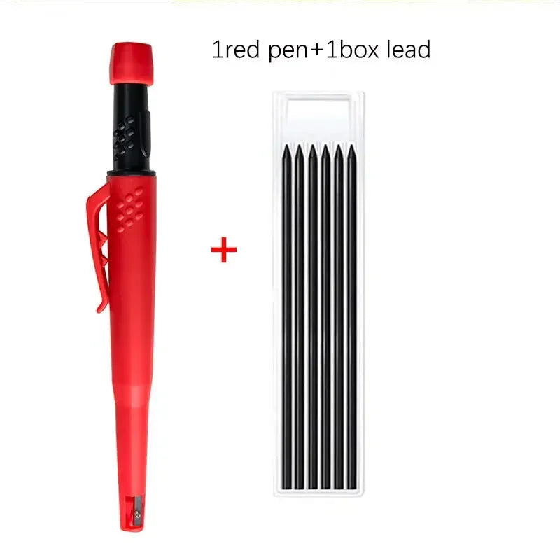 New 2-In-1 Solid Carpenter Pencils with Sharpener Carpenter 2.8Mm Solid Mechanical Pencils Marking Tools Construction/Carpenters