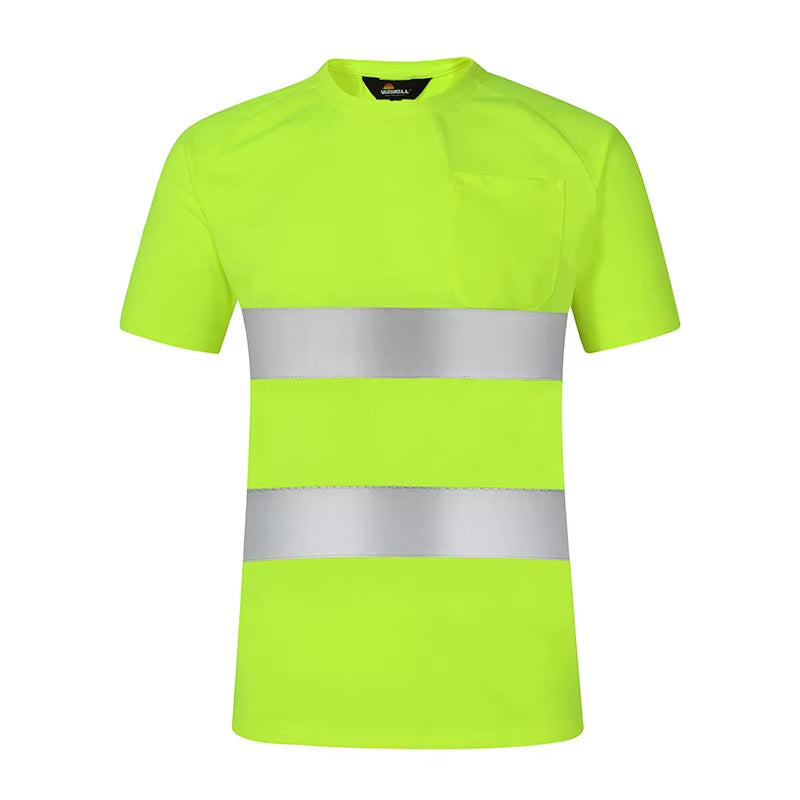 Reflective T Shirt Men High Visibility Reflective Safety Shirt Hi Vis Workwear Clothes Work Shop Shirt Men Mechanic